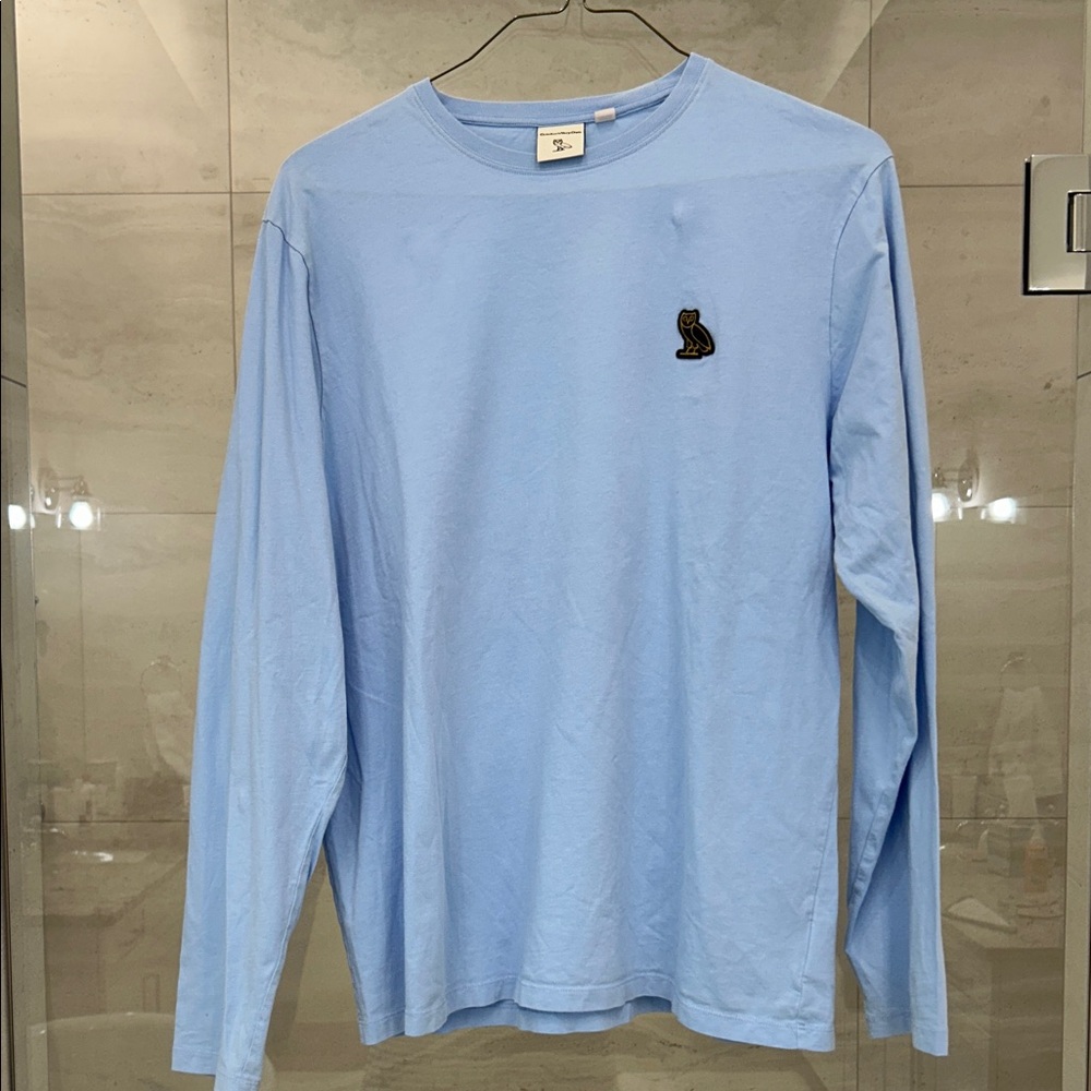 OVO Light Blue Long Sleeve Men's Shirt